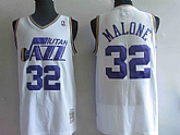 Utah Jazz #32 KARL MALONE white throwback Jerseys,baseball caps,new era cap wholesale,wholesale hats