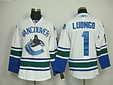 Vancouver Canucks #1 Luongo White Jerseys,baseball caps,new era cap wholesale,wholesale hats