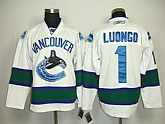 Vancouver Canucks #1 Roberto Luongo white jesey,baseball caps,new era cap wholesale,wholesale hats