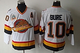 Vancouver Canucks #10 PAVEL BURE CCM White with A patch Jerseys,baseball caps,new era cap wholesale,wholesale hats