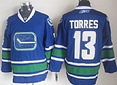 Vancouver Canucks #13 Torres Blue Third Jerseys,baseball caps,new era cap wholesale,wholesale hats