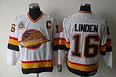 Vancouver Canucks #16 Linden White CCM with C Patch Jerseys,baseball caps,new era cap wholesale,wholesale hats
