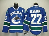 Vancouver Canucks #22 D.sedin bluejesey.,baseball caps,new era cap wholesale,wholesale hats