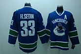 Vancouver Canucks #33 H.Sedin blue Jerseys,baseball caps,new era cap wholesale,wholesale hats