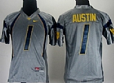 West Virginia Mountaineers #1 Tavon Austin Gray Kids Jerseys,baseball caps,new era cap wholesale,wholesale hats