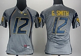 West Virginia Mountaineers #12 Geno Smith Gray Womens Jerseys,baseball caps,new era cap wholesale,wholesale hats