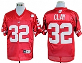 Wisconsin Badgers #32 CLay Red NCAA Jerseys,baseball caps,new era cap wholesale,wholesale hats