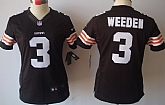 Women's Nike Limited Cleveland Browns #3 Brandon Weeden Brown Jerseys,baseball caps,new era cap wholesale,wholesale hats