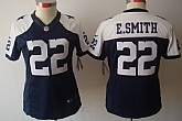 Women's Nike Limited Dallas Cowboys #22 Emmitt Smith Blue Thanksgiving Jerseys,baseball caps,new era cap wholesale,wholesale hats