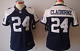Women's Nike Limited Dallas Cowboys #24 Morris Claiborne Blue Thanksgiving Jerseys,baseball caps,new era cap wholesale,wholesale hats