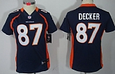Women's Nike Limited Denver Broncos #87 Eric Decker Blue Jerseys,baseball caps,new era cap wholesale,wholesale hats