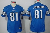 Women's Nike Limited Detroit Lions #81 Calvin Johnson Light Blue Jerseys,baseball caps,new era cap wholesale,wholesale hats
