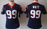 Women's Nike Limited Houston Texans #99 J.J. Watt Blue Jerseys,baseball caps,new era cap wholesale,wholesale hats