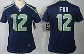 Women's Nike Limited Seattle Seahawks #12 Fan Blue Jerseys,baseball caps,new era cap wholesale,wholesale hats