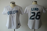 Womens Blue Jays #26 Lind White Jerseys,baseball caps,new era cap wholesale,wholesale hats