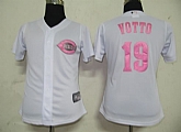 Womens Cincinnati Reds 19 votto White Jerseys,baseball caps,new era cap wholesale,wholesale hats