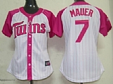 Womens Minnesota Twins #7 Joe Mauer 2012 Fashion Majestic Athletic Jerseys,baseball caps,new era cap wholesale,wholesale hats