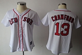 Womens Red Sox #13 Crawford White Jerseys,baseball caps,new era cap wholesale,wholesale hats