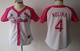 Womens St.Louis Cardinals #4 Yadier Molina 2012 Fashion Majestic Athletic Jerseys,baseball caps,new era cap wholesale,wholesale hats