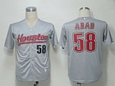 Youth Houston Astros #58 Abad Grey Jerseys,baseball caps,new era cap wholesale,wholesale hats