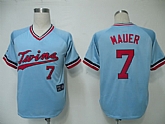 Youth Minnesota Twins #7 Mauer Blue M&N Jerseys,baseball caps,new era cap wholesale,wholesale hats