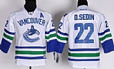 Youth Vancouver Canucks #22 Daniel Sedin White Jerseys,baseball caps,new era cap wholesale,wholesale hats