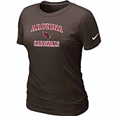 Arizona Cardinals Women's Heart & Sou Brownl T-Shirt,baseball caps,new era cap wholesale,wholesale hats