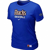 Arizona Diamondbacks Crimson Nike Women's Blue Short Sleeve Practice T-Shirt,baseball caps,new era cap wholesale,wholesale hats