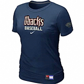 Arizona Diamondbacks Crimson Nike Women's D.Blue Short Sleeve Practice T-Shirt,baseball caps,new era cap wholesale,wholesale hats