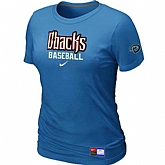 Arizona Diamondbacks Crimson Nike Women's L.blue Short Sleeve Practice T-Shirt,baseball caps,new era cap wholesale,wholesale hats