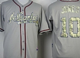 Atlanta Braves #10 Chipper Jones Gray 2013 USMC Home Cool Base Jerseys,baseball caps,new era cap wholesale,wholesale hats
