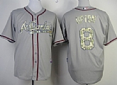 Atlanta Braves #8 Justin Upton Gray 2013 USMC Home Cool Base Jerseys,baseball caps,new era cap wholesale,wholesale hats