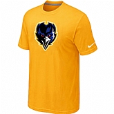 Baltimore Ravens Tean Logo T-Shirt Yellow,baseball caps,new era cap wholesale,wholesale hats