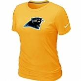 Carolina Panthers Yellow Women's Logo T-Shirt,baseball caps,new era cap wholesale,wholesale hats