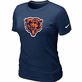 Chicago Bears Black Tean Logo Women's D.Blue T-Shirt,baseball caps,new era cap wholesale,wholesale hats