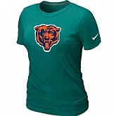 Chicago Bears Black Tean Logo Women's L.Green T-Shirt,baseball caps,new era cap wholesale,wholesale hats