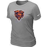 Chicago Bears Black Tean Logo Women's L.Grey T-Shirt,baseball caps,new era cap wholesale,wholesale hats