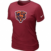 Chicago Bears Black Tean Logo Women's Red T-Shirt,baseball caps,new era cap wholesale,wholesale hats