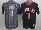 Chicago Bulls #1 Derrick Rose Revolution 30 Swingman 2014 Noche Latina Black Jerseys,baseball caps,new era cap wholesale,wholesale hats