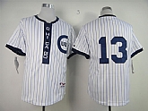 Chicago Cubs #13 Machado Authentic 1909 Turn The Clock White Jerseys,baseball caps,new era cap wholesale,wholesale hats