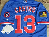 Chicago Cubs #13 Starlin Castro Blue 1994 Throwback Jerseys Details,baseball caps,new era cap wholesale,wholesale hats