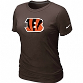 Cincinnati Bengals Brown Women's Logo T-Shirt,baseball caps,new era cap wholesale,wholesale hats
