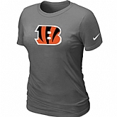 Cincinnati Bengals D.Grey Women's Logo T-Shirt,baseball caps,new era cap wholesale,wholesale hats