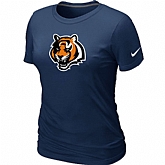 Cincinnati Bengals Tean Logo Women's D.Blue T-Shirt,baseball caps,new era cap wholesale,wholesale hats