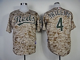 Cincinnati Reds #4 Brandon Phillips 2014 Camo Jerseys,baseball caps,new era cap wholesale,wholesale hats