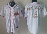 Cincinnati Reds #4 Brandon Phillips White 2013 USMC Home Cool Base Jerseys,baseball caps,new era cap wholesale,wholesale hats