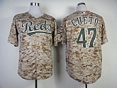 Cincinnati Reds #47 Johnny Cueto Alternate 2014 Camo Jerseys,baseball caps,new era cap wholesale,wholesale hats