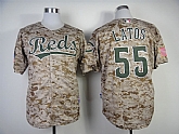 Cincinnati Reds #55 Mat Latos Alternate 2014 Camo Jerseys,baseball caps,new era cap wholesale,wholesale hats