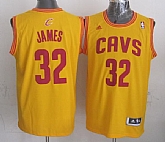 Cleveland Cavaliers #32 LeBron James Revolution 30 Swingman Yellow Jerseys,baseball caps,new era cap wholesale,wholesale hats