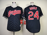 Cleveland Indians #24 Michael Bourn Navy Blue Jerseys,baseball caps,new era cap wholesale,wholesale hats